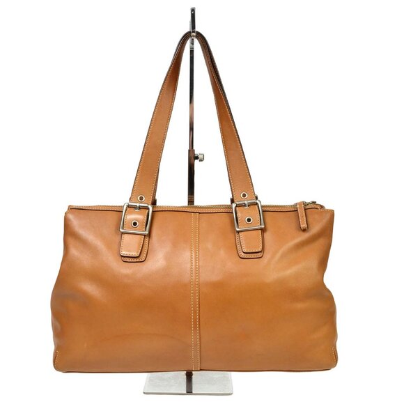 AUTHENTIC COACH SOFT LEATHER SHOULDER BAG PURSE TAN #9554 - Picture 9 of 15